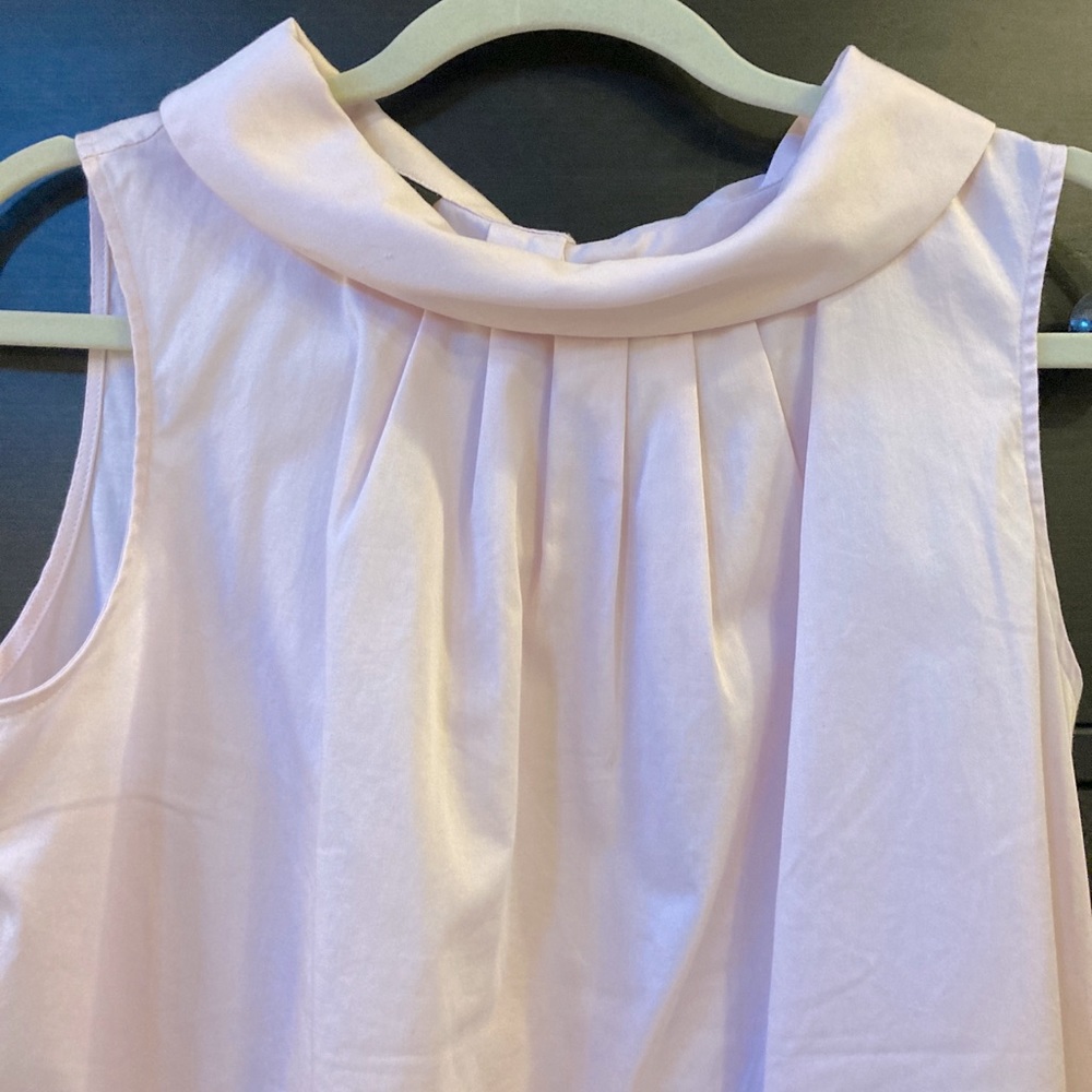 Pale pink Jackie O style blouse Talbots